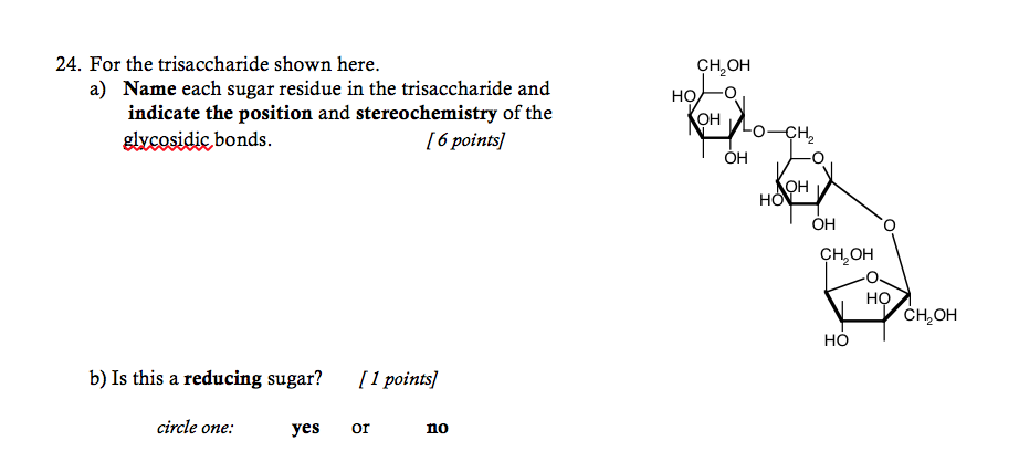 Solved CH OH HOE 24 For The Trisaccharide Shown Here A Chegg