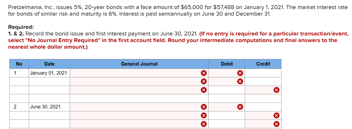 Solved Pretzelmania Inc Issues 6 10 Year Bonds With A Chegg