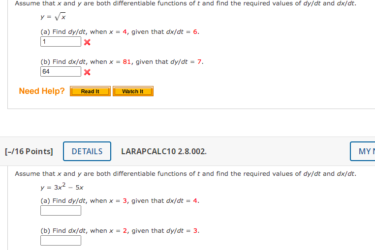 Solved Assume That X And Y Are Both Differentiable Functions Chegg