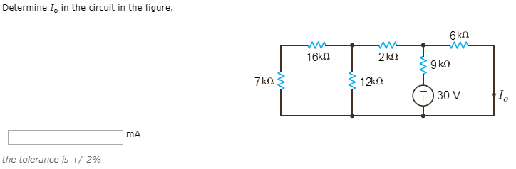 Solved Determine Io In The Circuit In The Figure K V Chegg