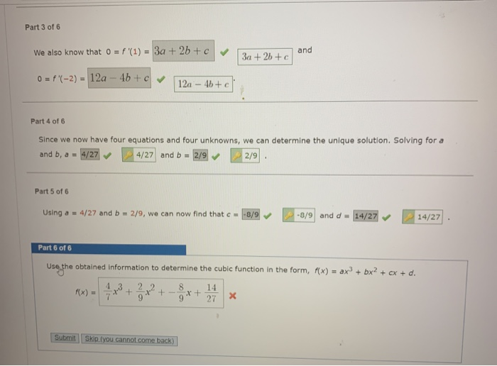 Solved Part Of And A B C We Also Know That F A Chegg