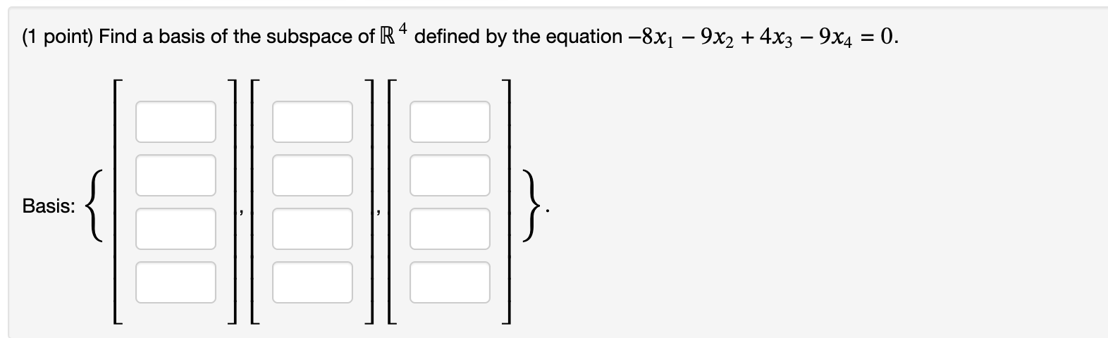 Solved Point Find A Basis Of The Subspace Of R Chegg