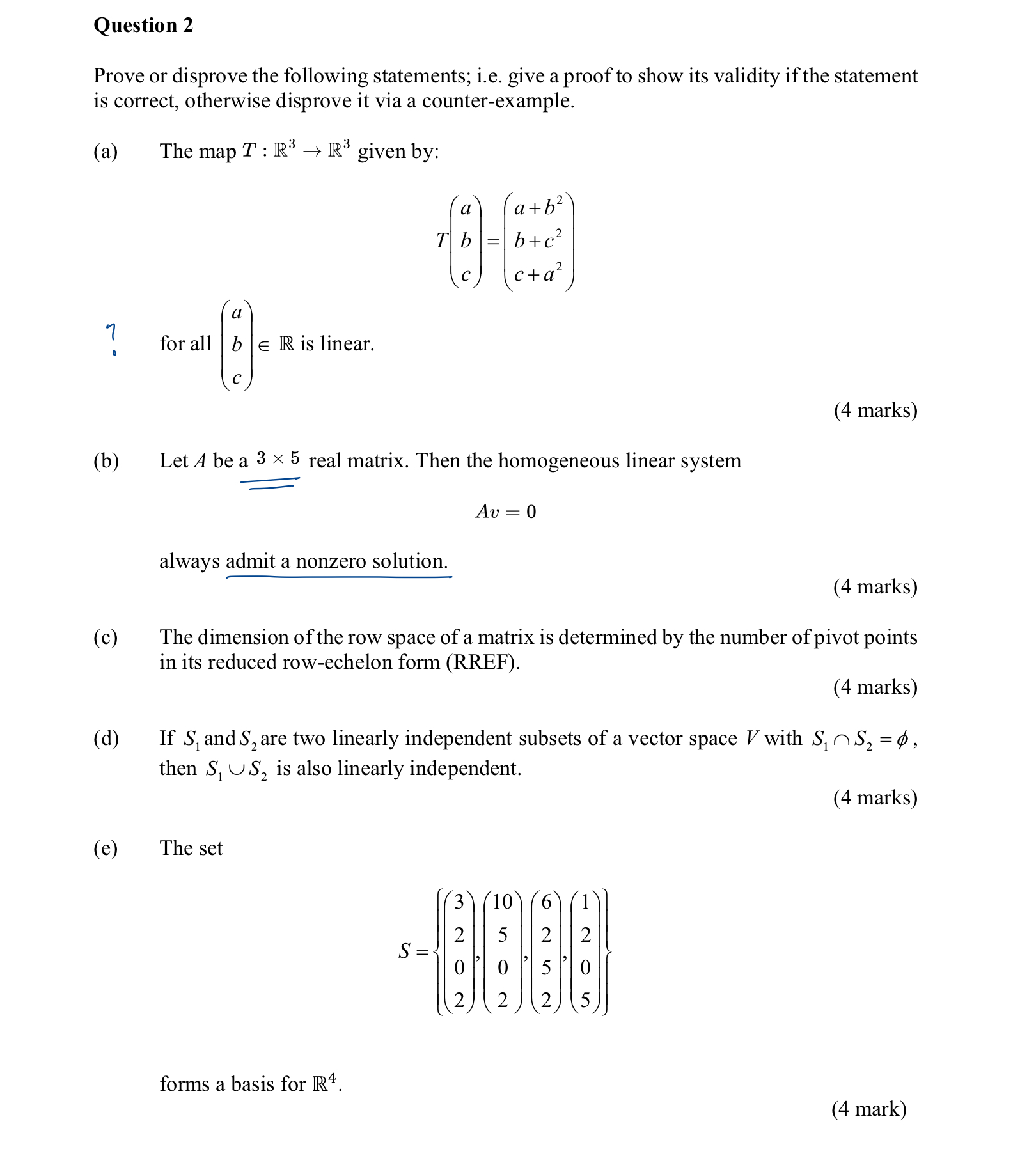 Solved Prove Or Disprove The Following Statements I E Give Chegg