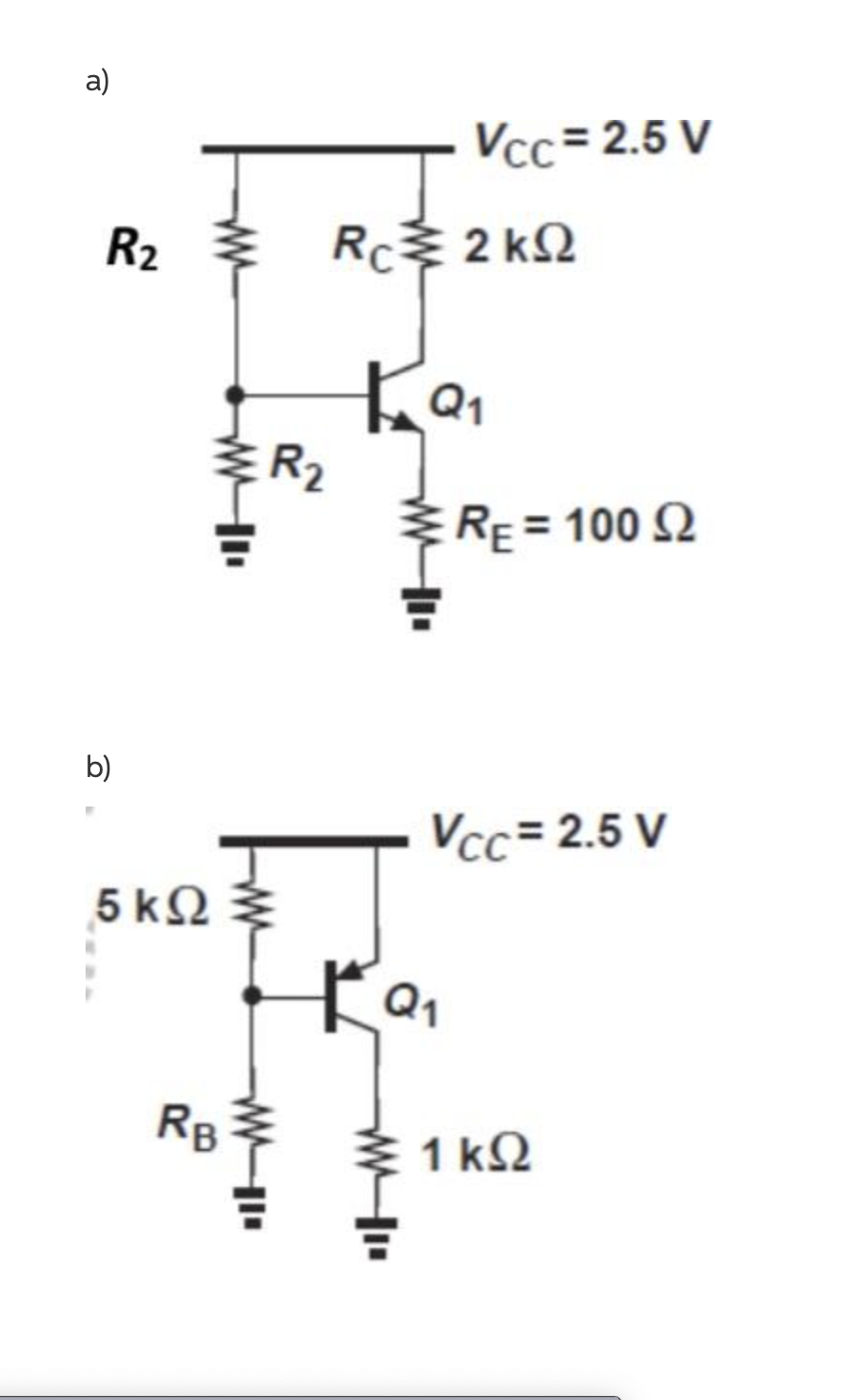 Solved For the 2 circuits shown above if βnpn 100 and βpnp Chegg