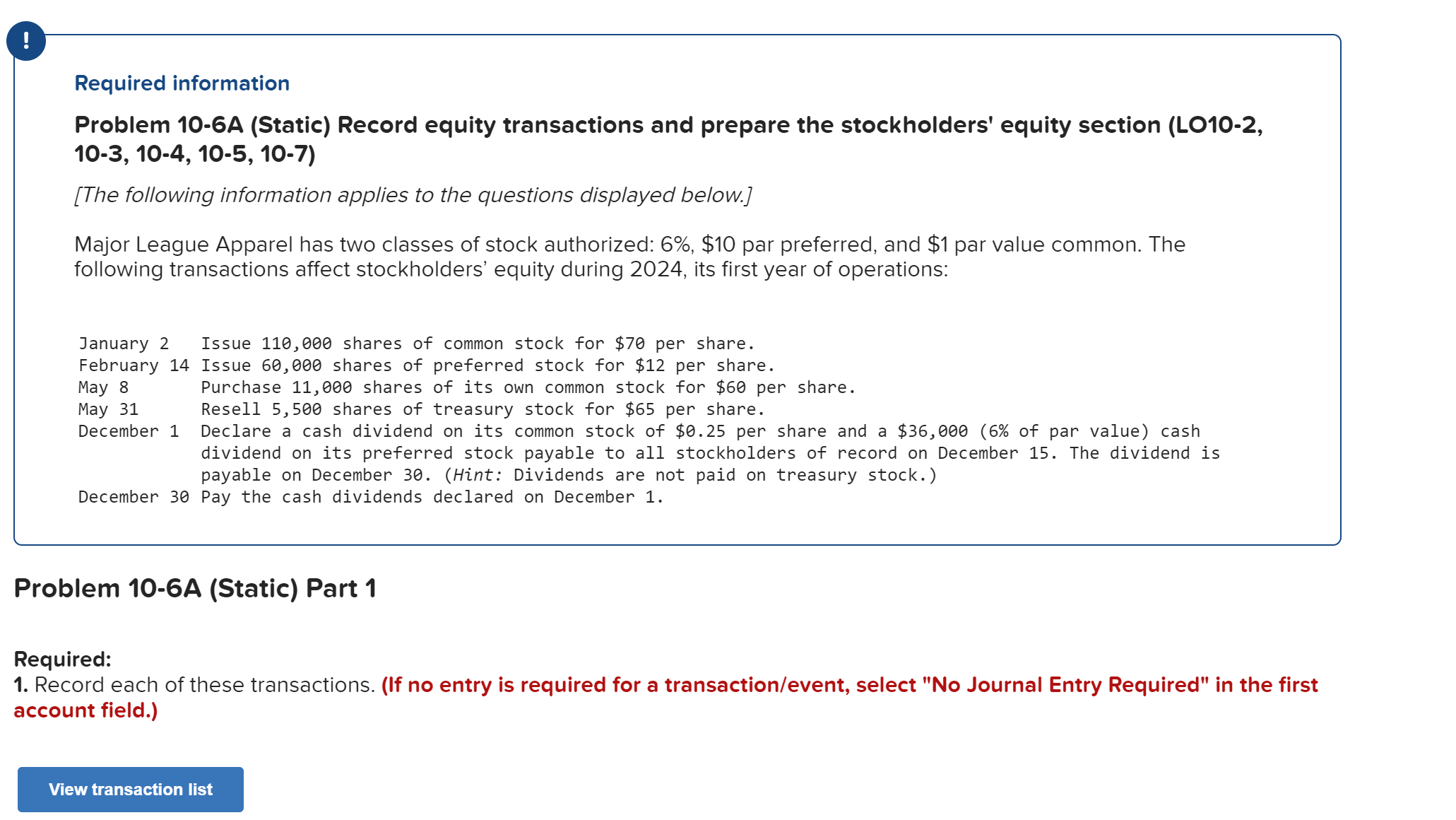 Solved Required Information Problem A Static Record Chegg