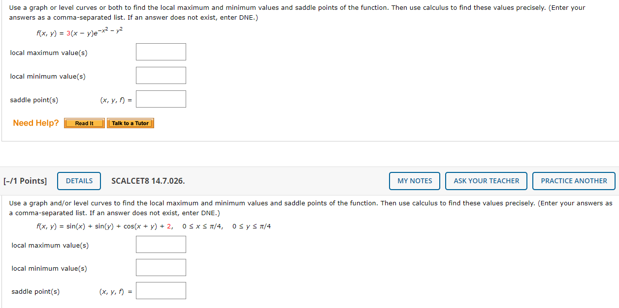 Solved Use A Graph Or Level Curves Or Both To Find The Local Chegg