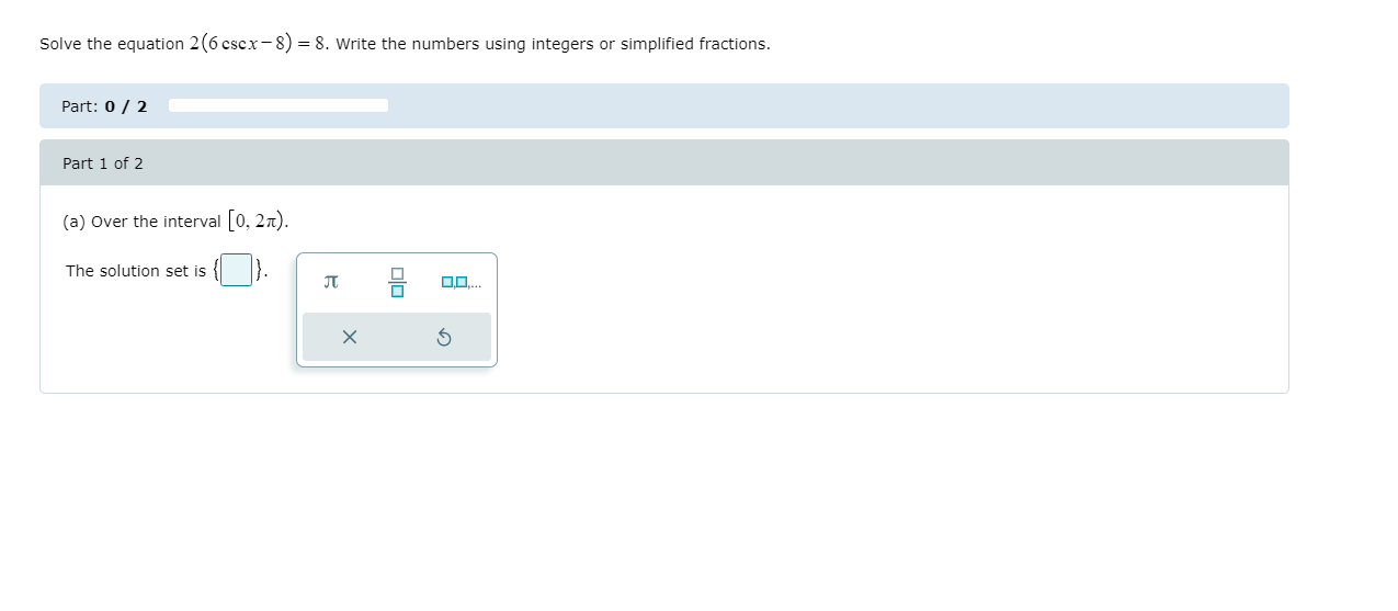 Solved Solve The Equation Cscx Write The Numbers Chegg