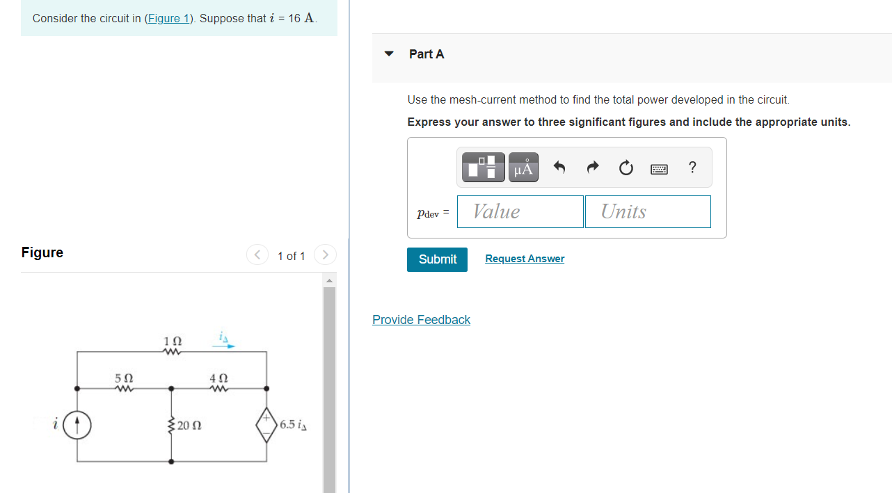 Solved Use The Mesh Current Method To Find The Total Power Chegg