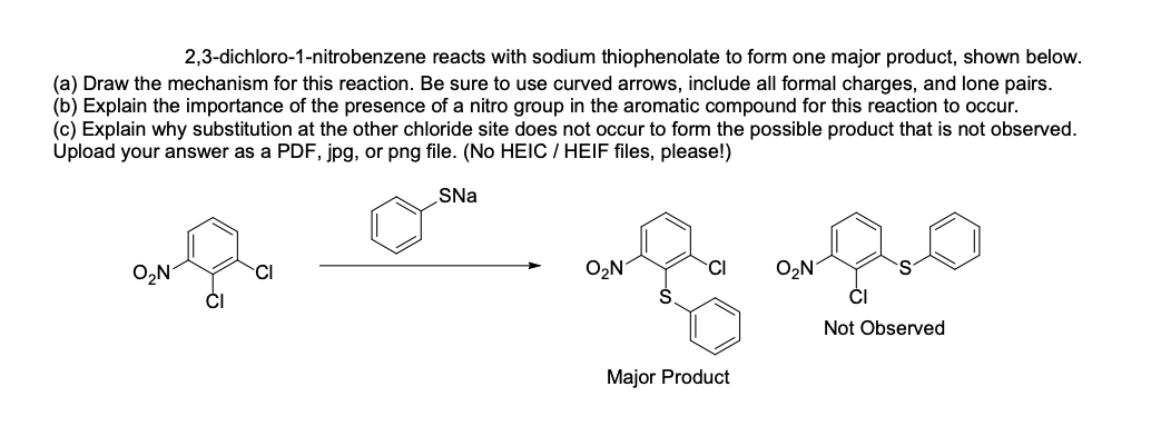 Solved 2 3 Dichloro 1 Nitrobenzene Reacts With Sodium Chegg