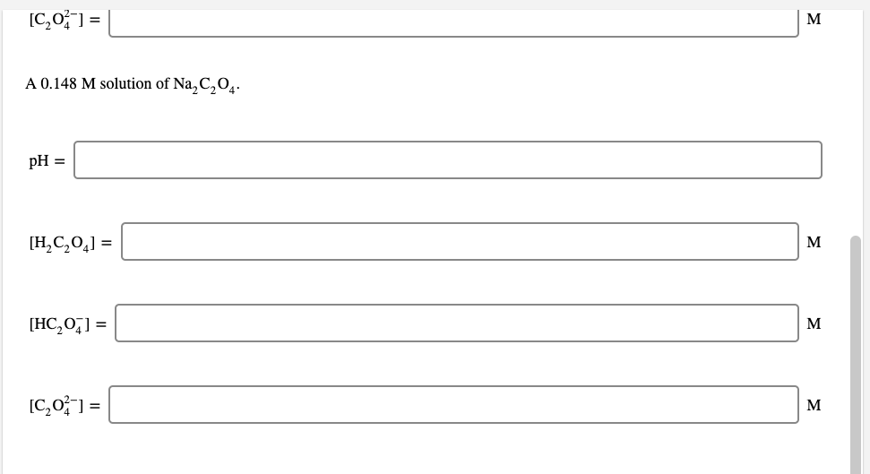 Solved Oxalic Acid H C Has Acid Dissociation Constants Chegg