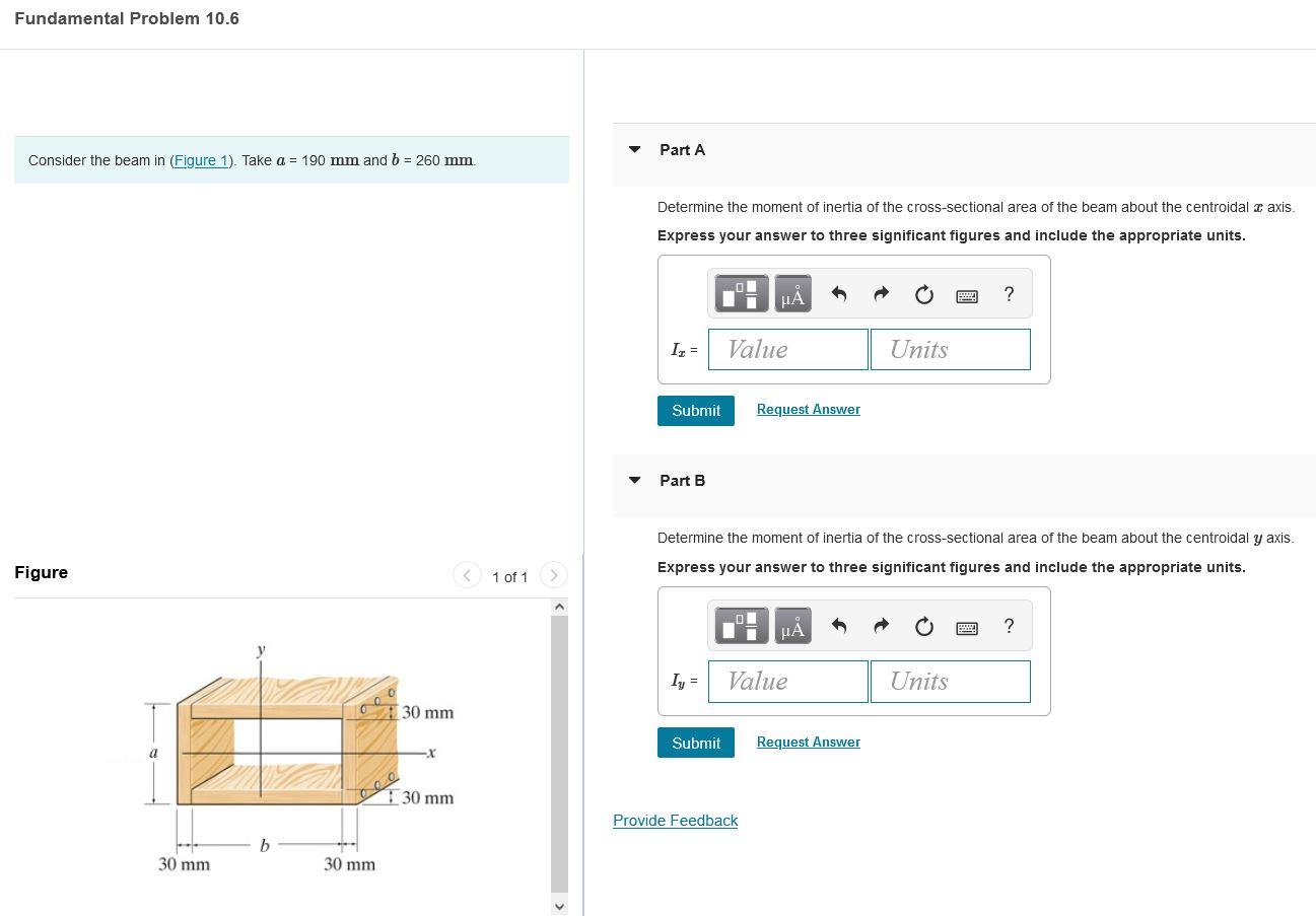 Solved Fundamental Problem 10 6 Part A Consider The Beam In Chegg