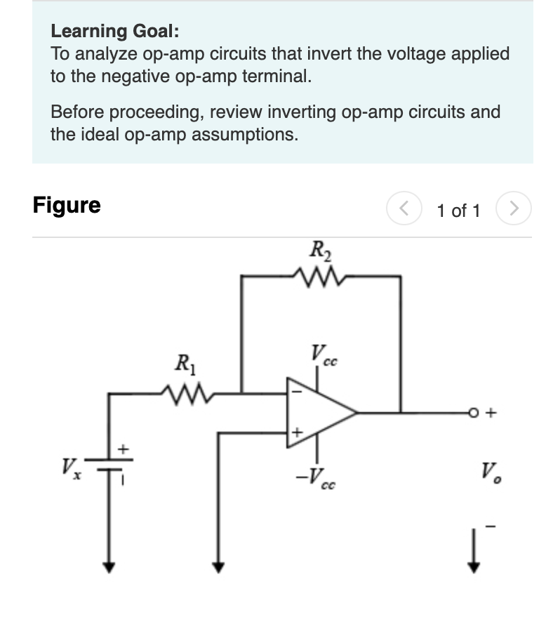 Solved Learning Goal To Analyze Op Circuits That Invert Chegg