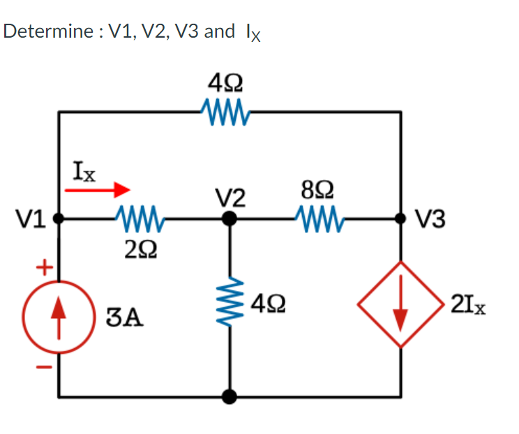 Solved Determine V V V And Lx Ix V W V V Chegg