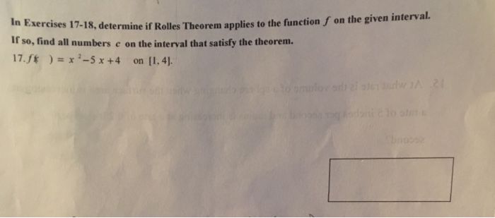 Solved In Exercises Determine If Rolles Theorem Chegg