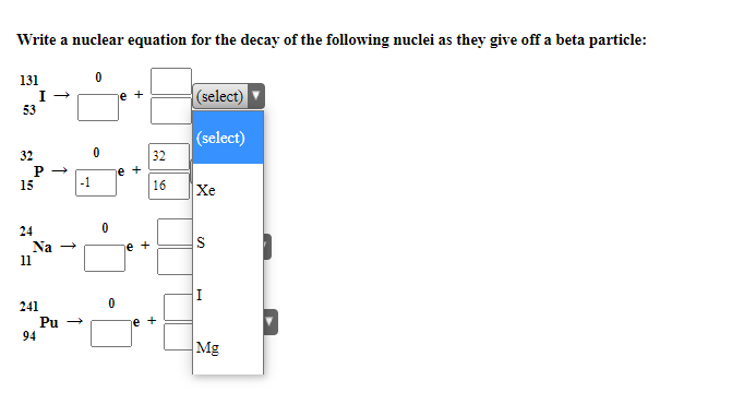 Solved Write A Nuclear Equation For The Decay Of The Chegg