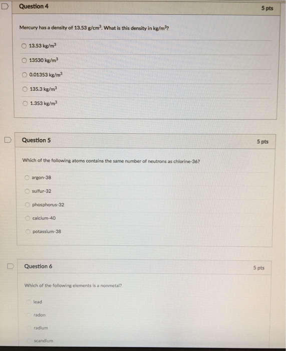 Solved: Mercury Has A Density Of 13.53 G/cm^3. What Is Thi... | Chegg.com