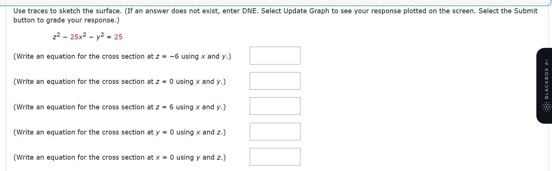 Solved Use Traces To Sketch The Surface If An Answer Does Chegg