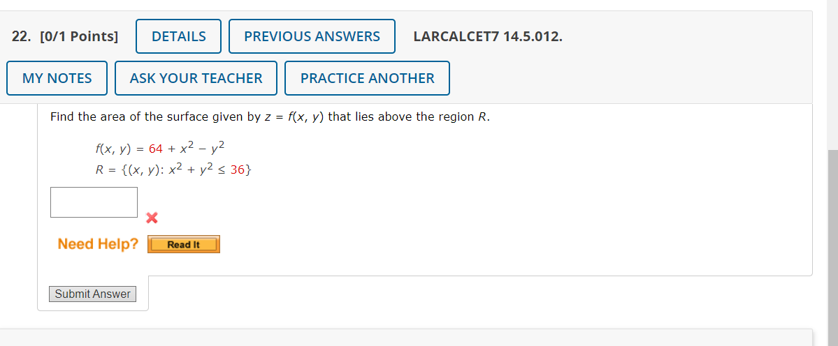 Solved Find The Area Of The Surface Given By Z F X Y That Chegg