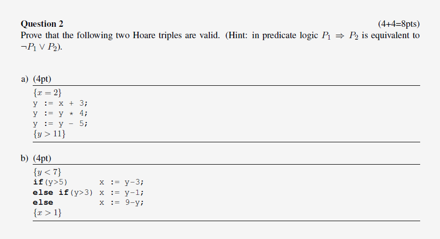 Solved Question Pts Prove That The Following Two Chegg