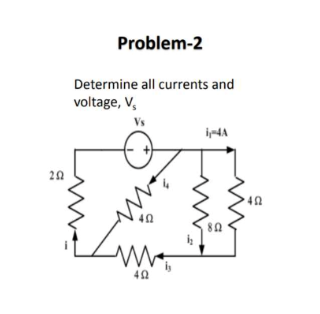 Solved Determine All Currents And Voltage Vs Chegg