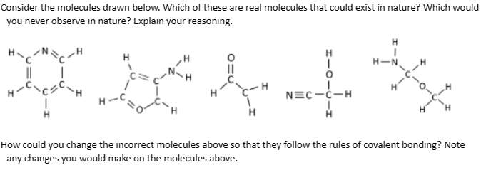 Solved Consider The Molecules Drawn Below Which Of These Chegg