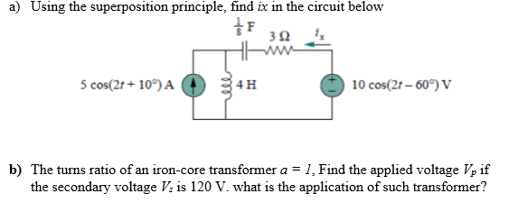 Solved A Using The Superposition Principle Find Ix In The Chegg