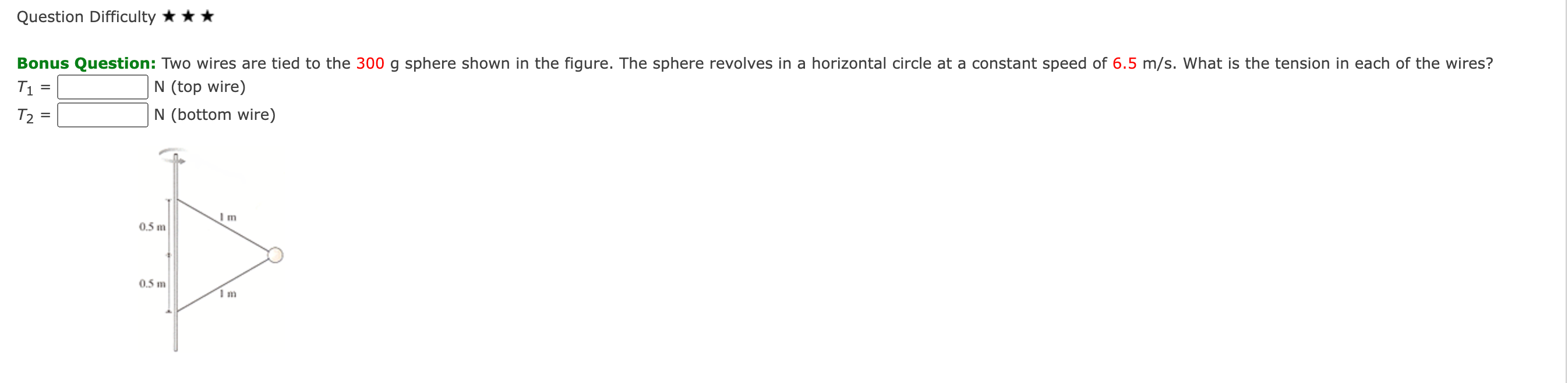 Solved Two Wires Are Tied To The G Sphere Shown In The Chegg