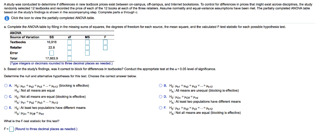 Solved A Study Was Conducted To Determine If Differences In Chegg