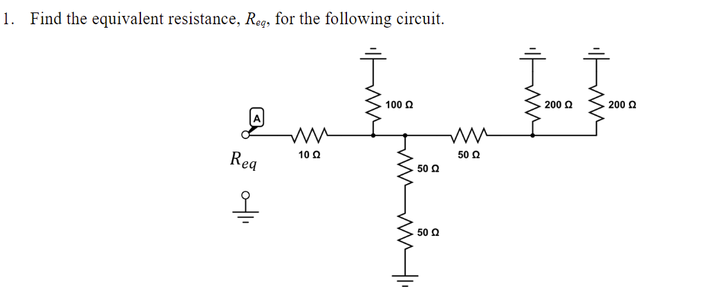 Solved Find The Equivalent Resistance Reg For The Chegg