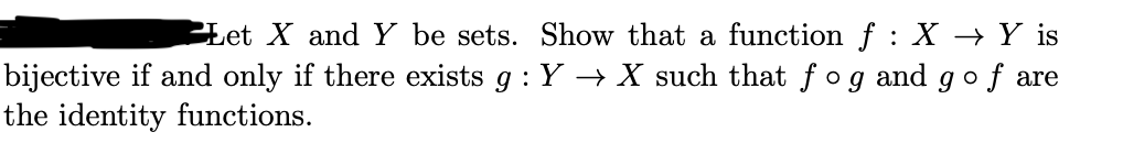 Solved EŁet X and Y be sets Show that a function f X Y Chegg