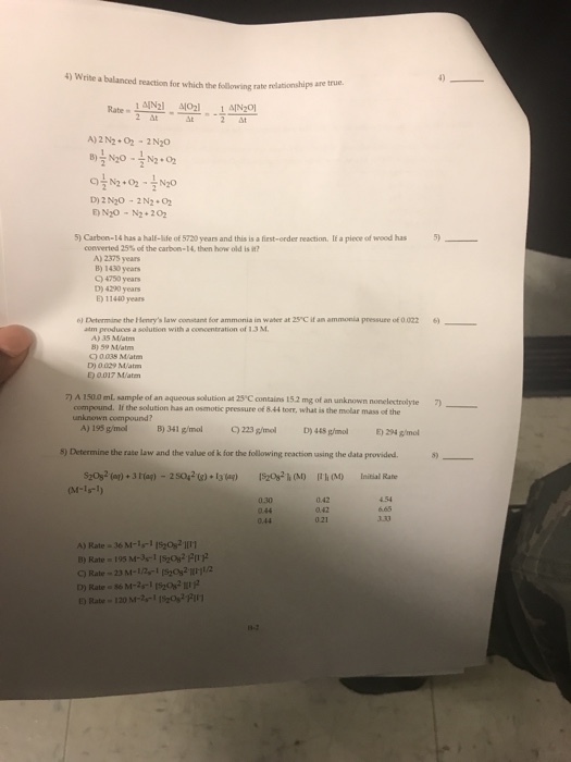 Solved Exam 2 General Chemistry WTK 600pm Name MULTIPLE Chegg