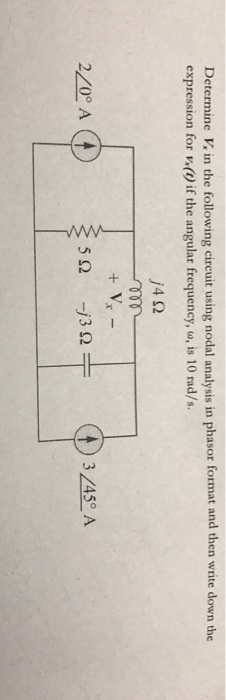 Solved Determine V In The Following Circuit Using Nodal Chegg