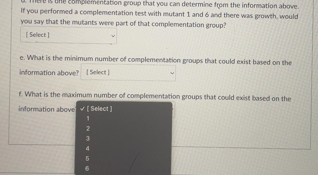 Solved Below Is A Partially Filled In Complementation Table Chegg