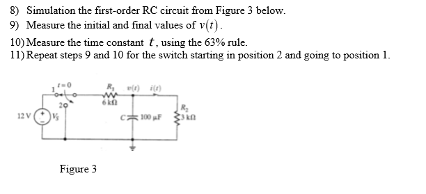 Solved Simulation The First Order Rc Circuit From Figure Chegg