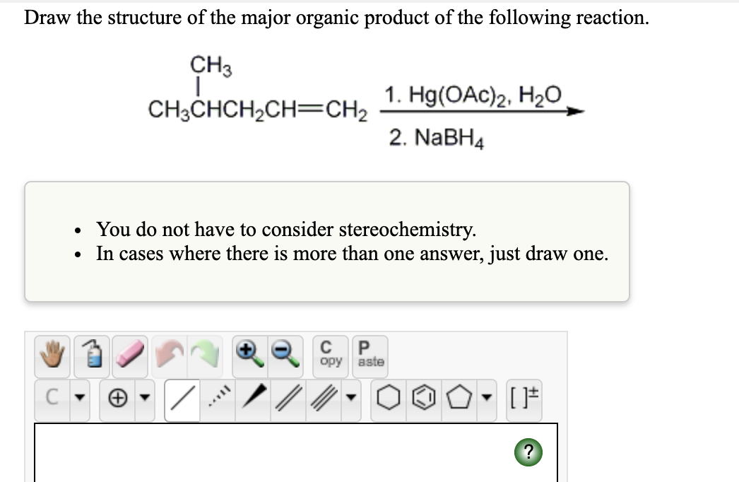 Solved Draw A Structural Formula For The Alkene You Would Chegg