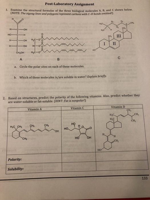 Solved Post Laboratory Assignment 1 Examine The Structural Chegg