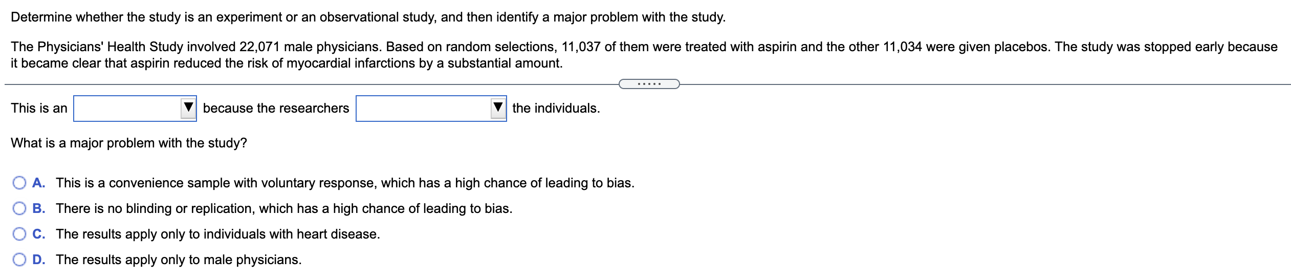 Solved Determine Whether The Study Is An Experiment Or An Chegg