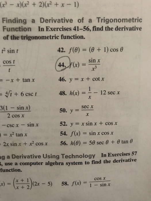 Solved Derivative Using The Product Rule In Exercises Chegg