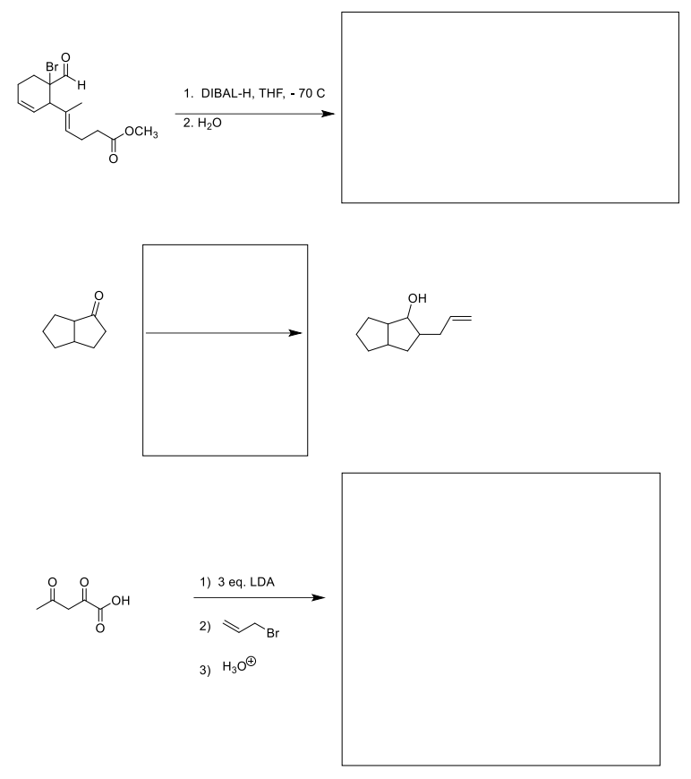 Solved Br H 1 DIBAL H THF 70 C 2 H20 OCH3 OH 1 3 Eq Chegg