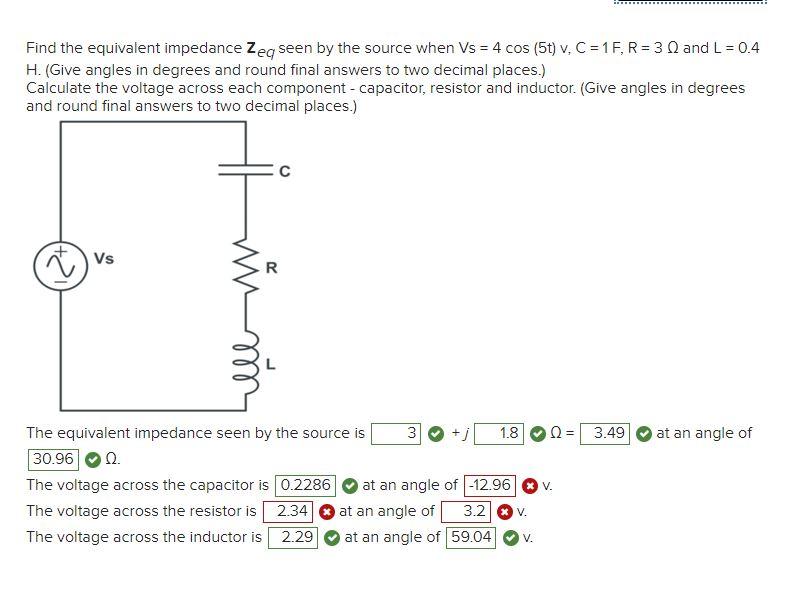 Solved Find The Equivalent Impedance Zeq Seen By The Source Chegg