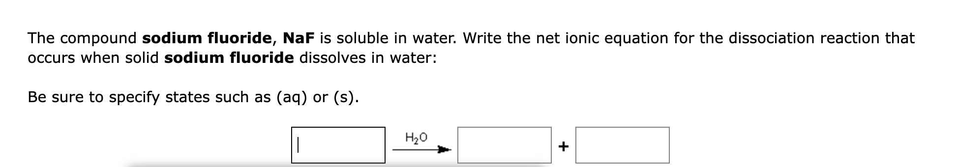 Solved The Compound Ammonium Fluoride NH4F Is Soluble In Chegg