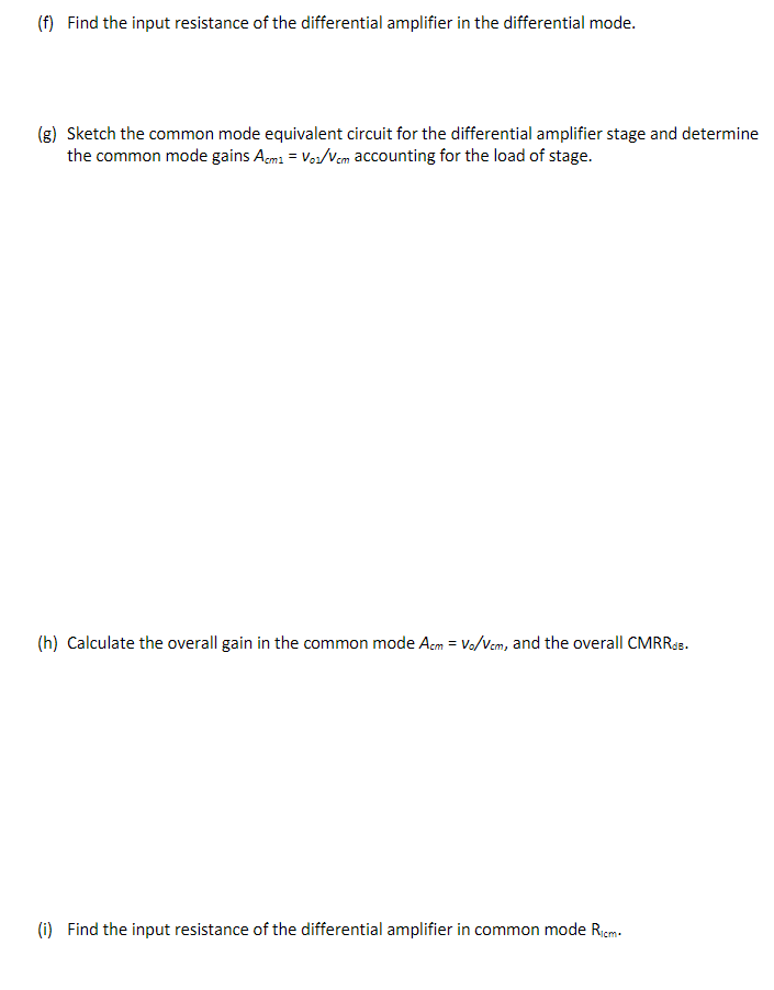 Consider The Multistage Bipolar Circuit Shown In Chegg