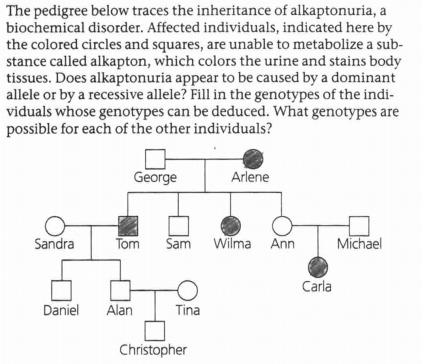 Solved The Pedigree Below Traces The Inheritance Of Chegg