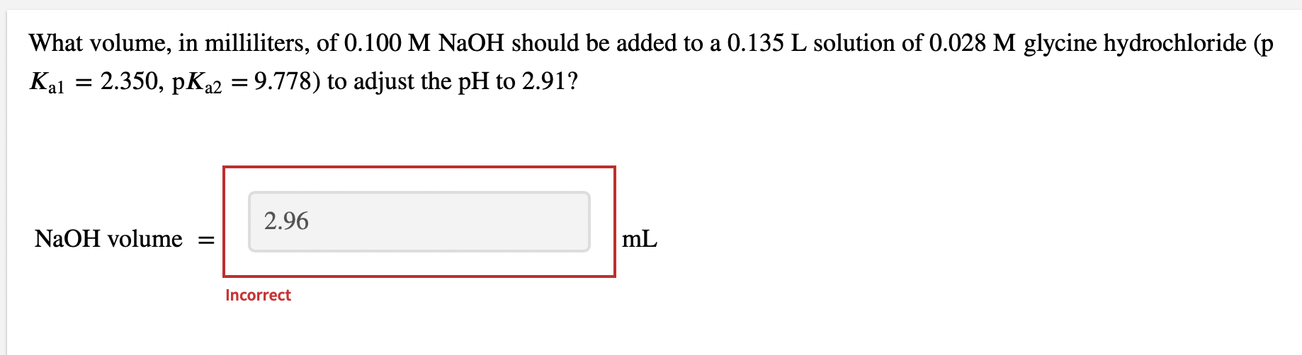 Solved What Volume In Milliliters Of M Naoh Should Chegg