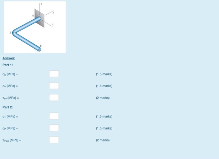 Solved An Arm Abc Lying In A Horizontal Plane And Supported Chegg