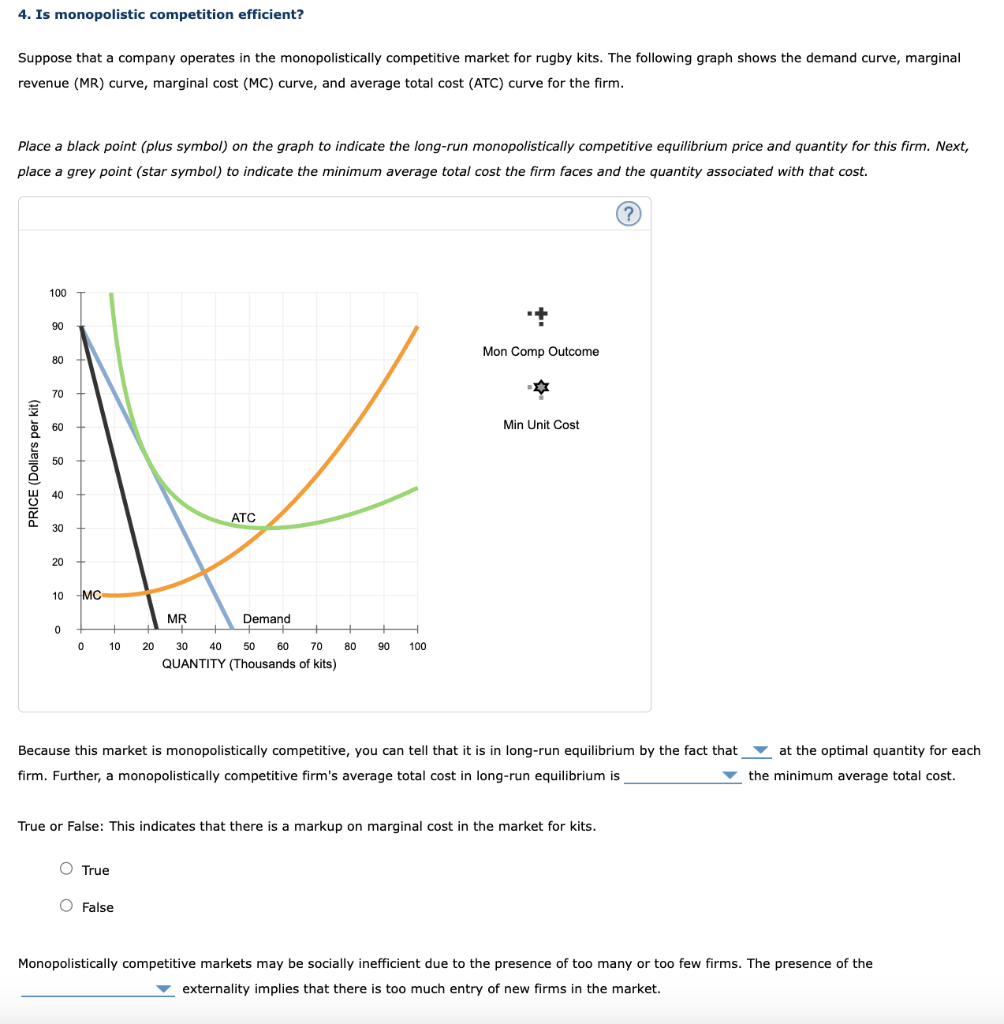 Solved 4 Is Monopolistic Competition Efficient Suppose Chegg