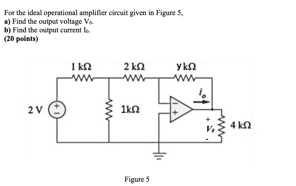 Solved For The Ideal Operational Amplifier Circuit Given In Chegg