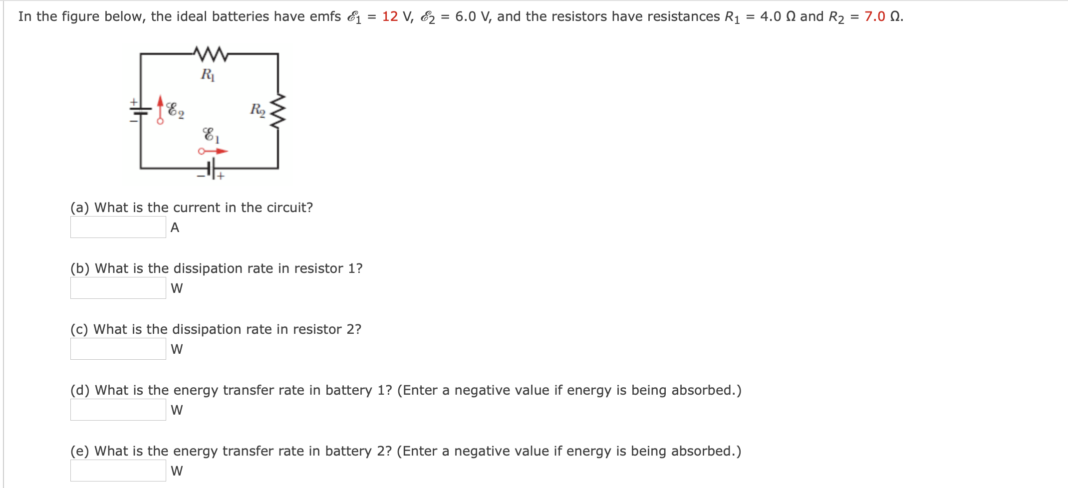 Solved In The Figure Below The Ideal Batteries Have Emfs Chegg