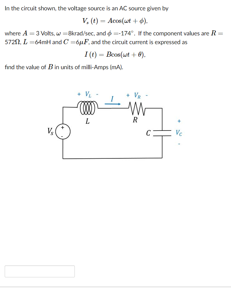 Solved In The Circuit Shown The Voltage Source Is An Ac Chegg