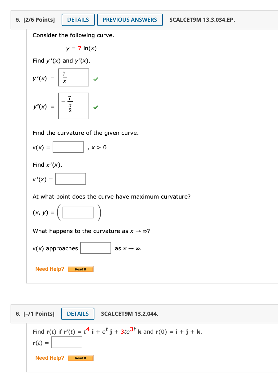 Solved Points Details Previous Answers Scalcet M Chegg